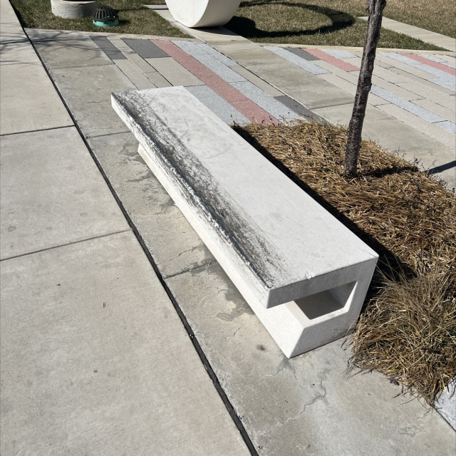 White bench