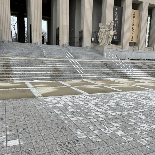 Nine stair with rail
