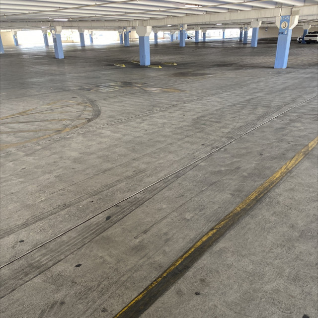Indoor parking lot at prkwy plaza 