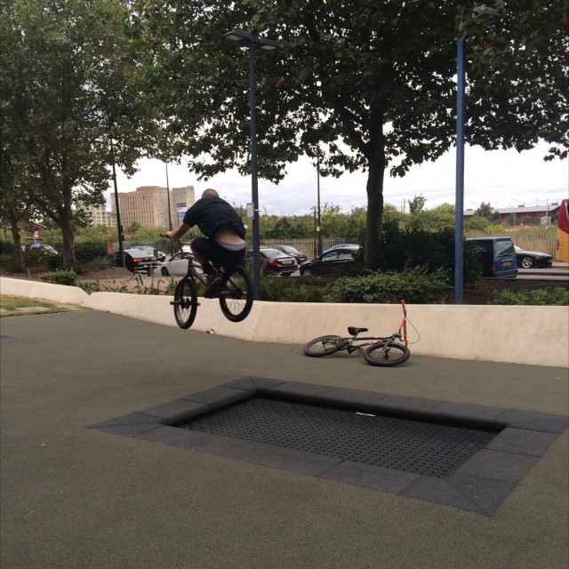 Trampoline & bank