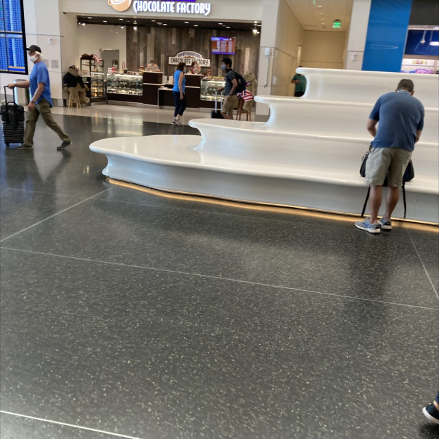 Weird airport ledge