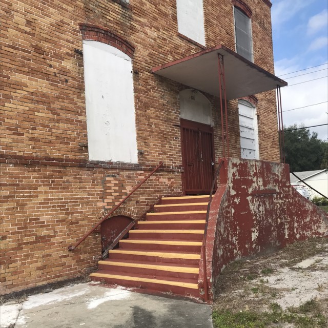 Abandoned Building Curved Handrail
