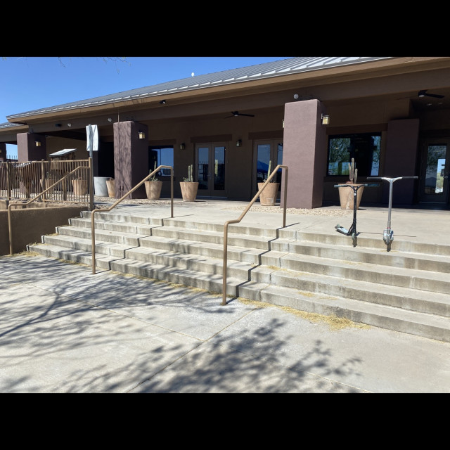 5 stair with rails