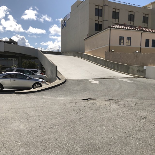 Nice curb and two many pads 