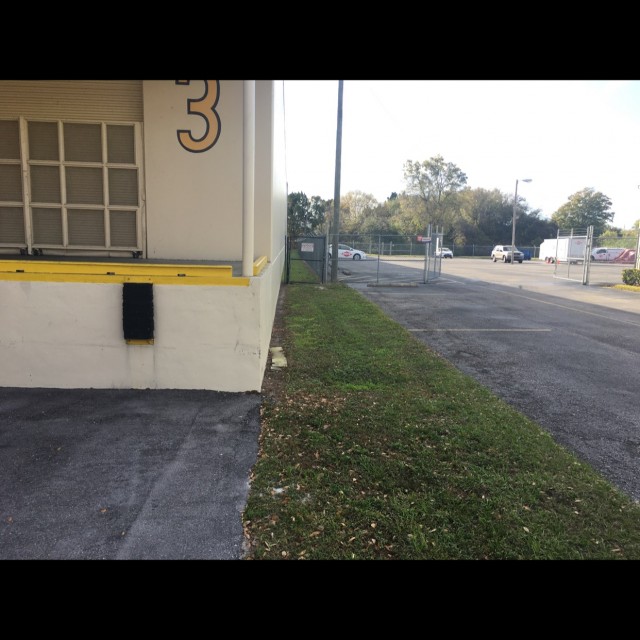 Loading dock grass gap 