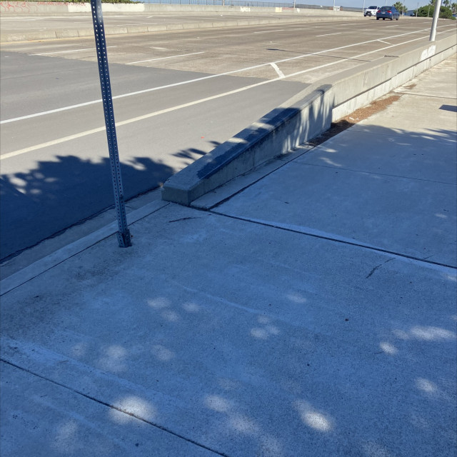 Up ledge on bridge