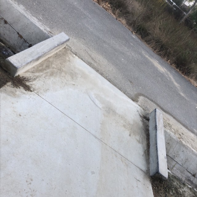 two curb like ledges