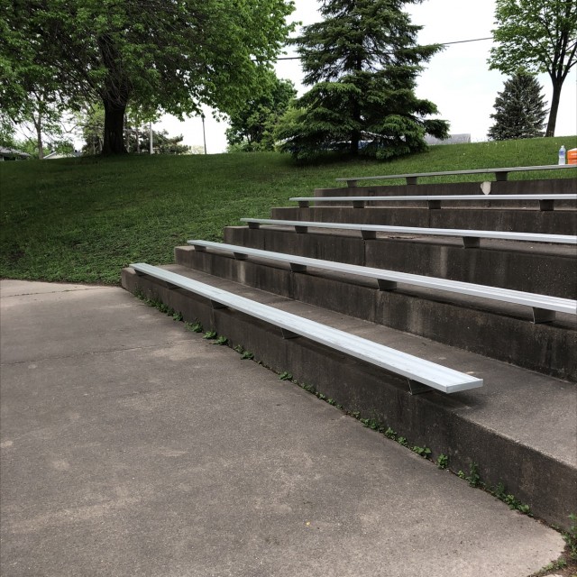 Metal bleachers