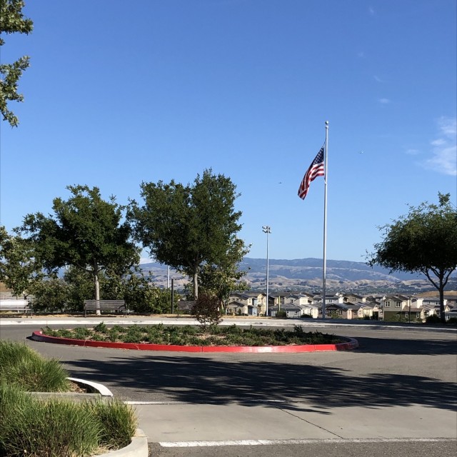 Circular red curb