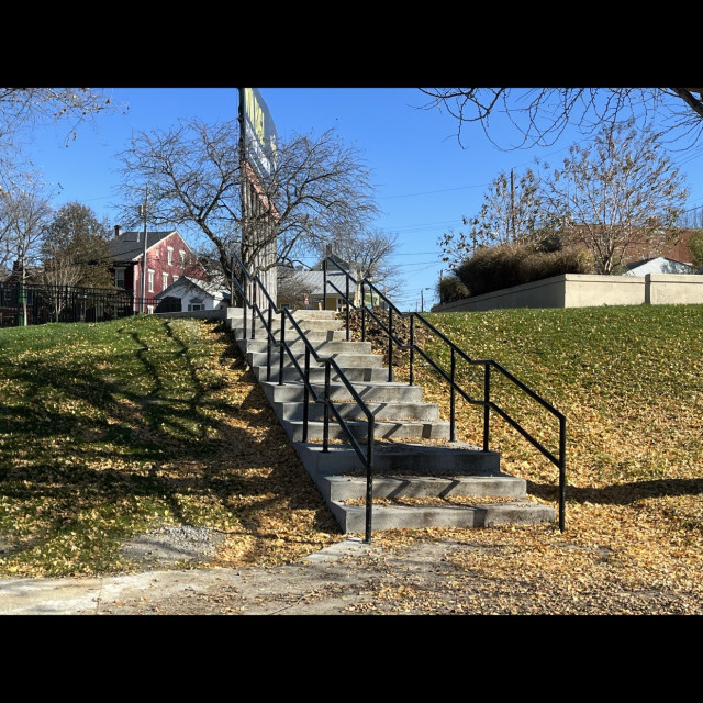 New rail at a plowed spot