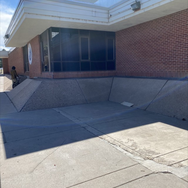 Steep bank to wall