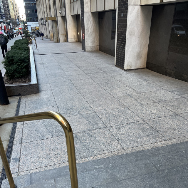 stairs in back and front of building 