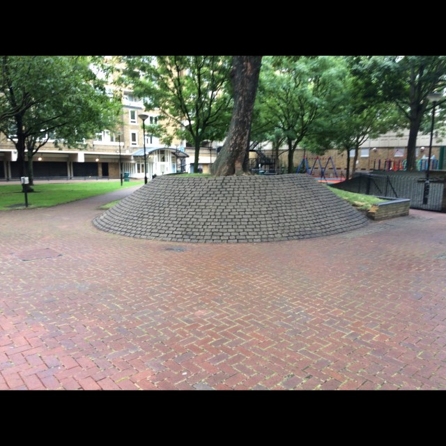 Steep brick bank