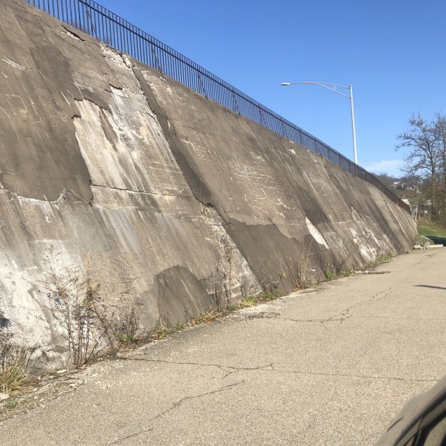 Huge bank wall a rail and lil gap