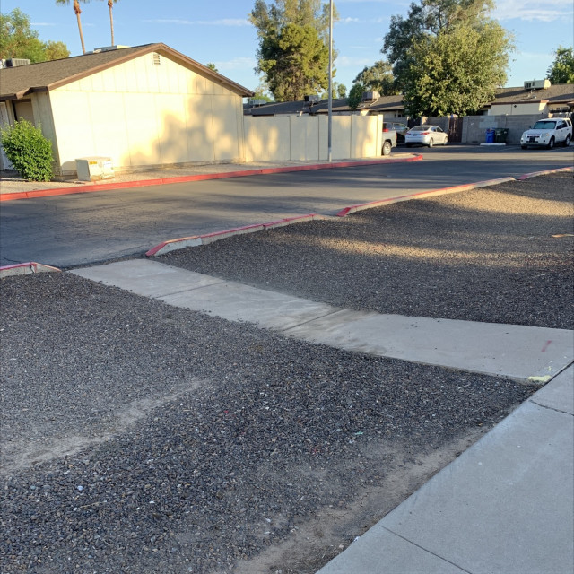 Downhill sidewalk thing