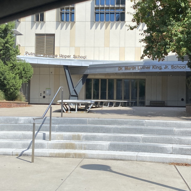 Benches and rail 