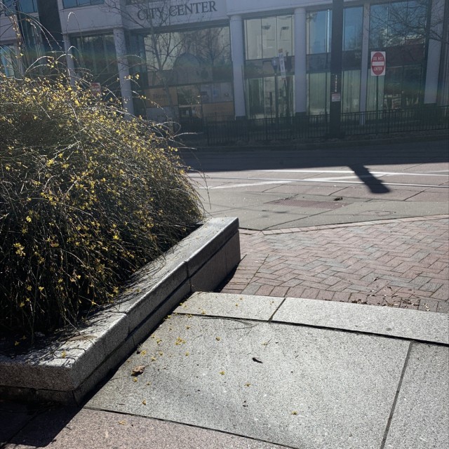 Ledge over one stair
