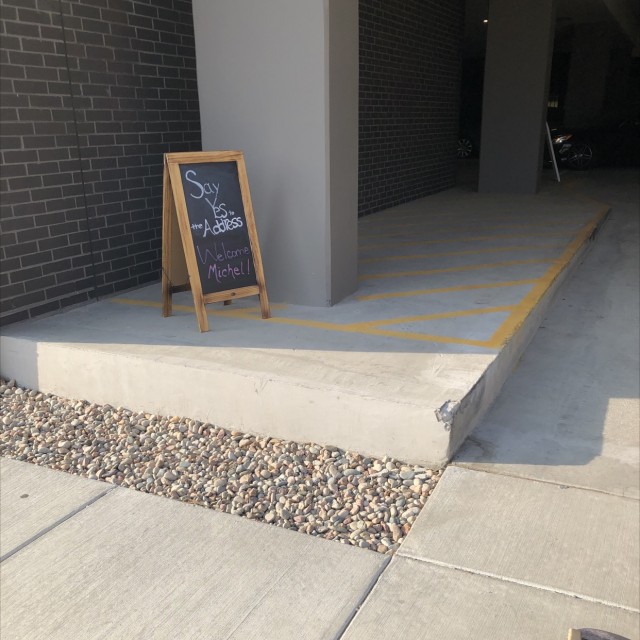 Gap+painted curb
