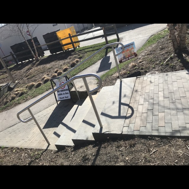 3 stair with decent run up and rail