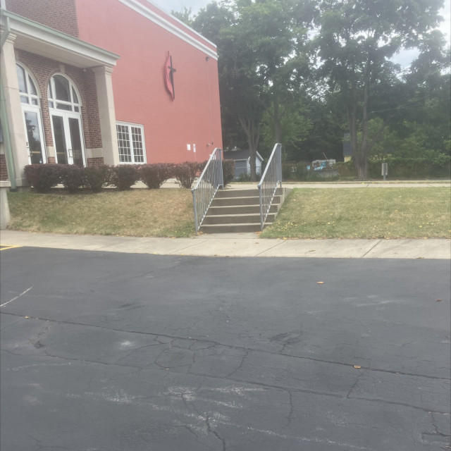 5 stair with handrails 