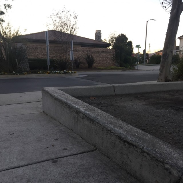 Waxed curb 