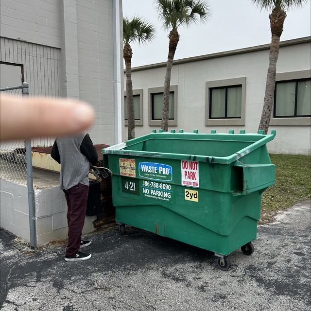Shitty dumpster grind 