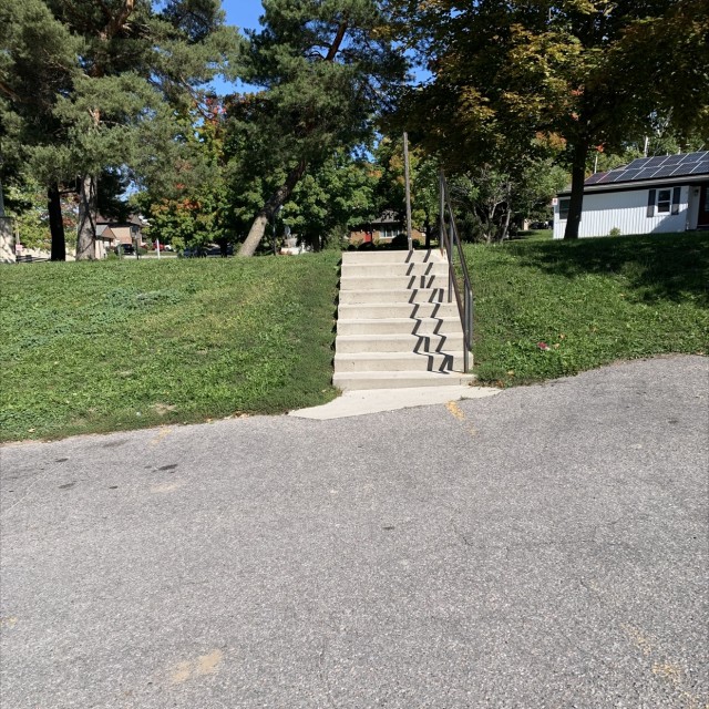 9 set with handrail on left